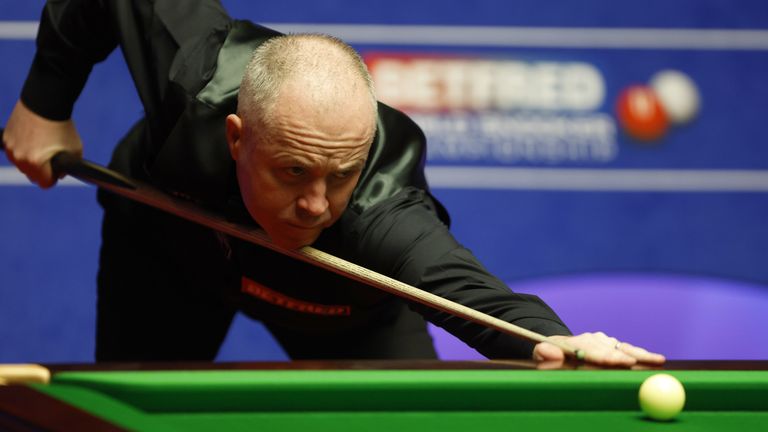 John Higgins during day fifteen of the Betfred World Snooker Championship at The Crucible, Sheffield