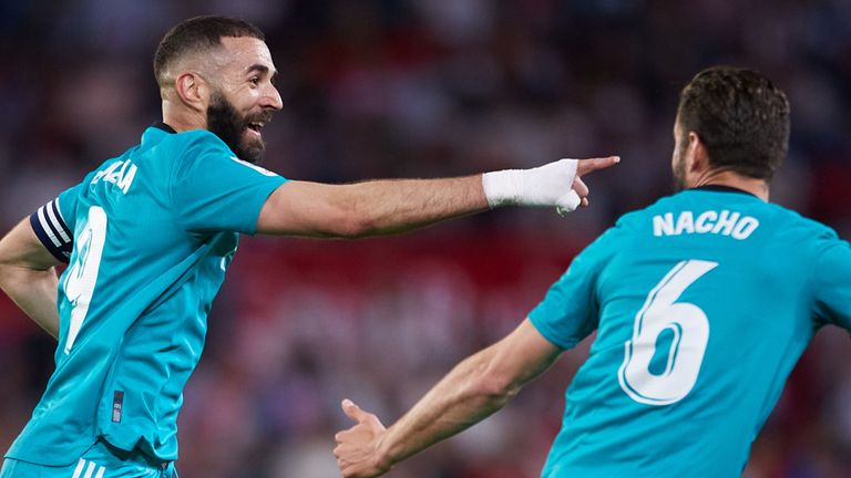 Karim Benzema&#39;s 39th goal of the season completed Real Madrid&#39;s stunning comeback against Sevilla