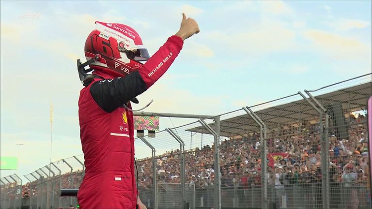 Watch as Charles Leclerc takes his second pole of the season at the Australian Grand Prix. 