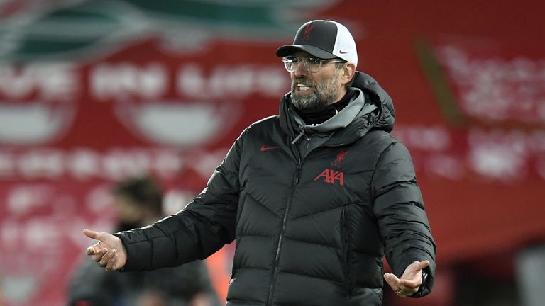Liverpool manager Jurgen Klopp during the UEFA Champions League Group D match at Anfield, Liverpool.