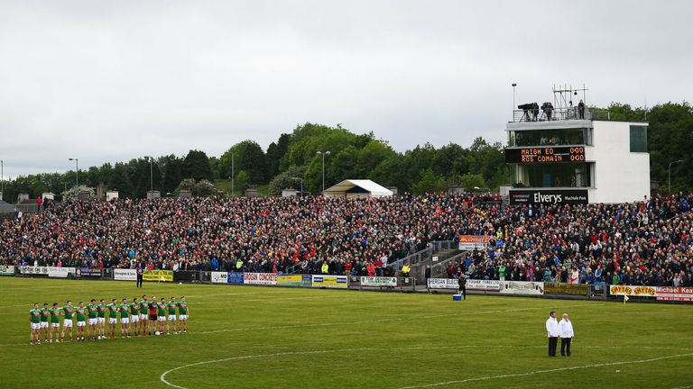 25 May 2019; A general view of Elverys MacHale Park prior to the Connacht GAA Football Senior Championship Semi-Final match between Mayo and Roscommon at Elverys MacHale Park in Castlebar, Mayo. Photo by Stephen McCarthy/Sportsfile