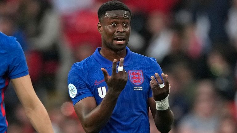 Marc Guehi during England&#39;s game against Switzerland