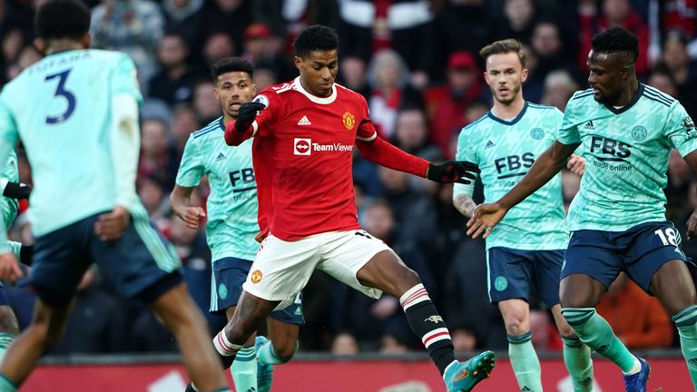 Marcus Rashford came on in the second half