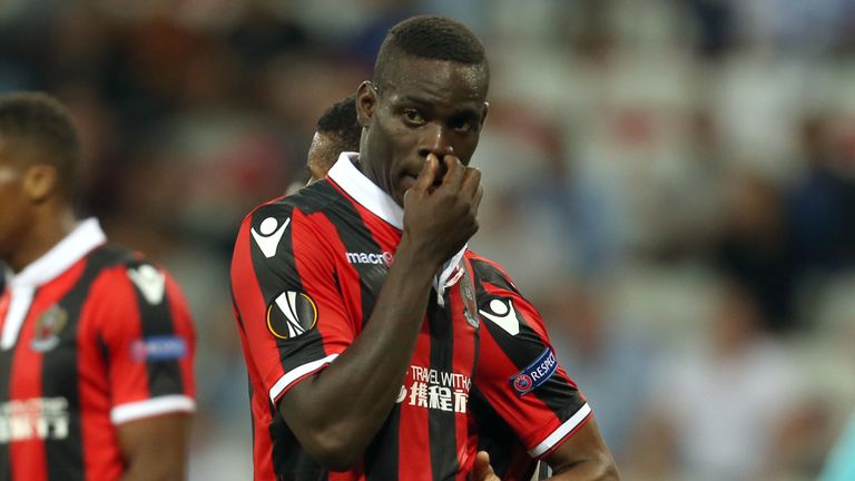 Mario Balotelli's Nice contract was terminated six months after Vieira's arrival