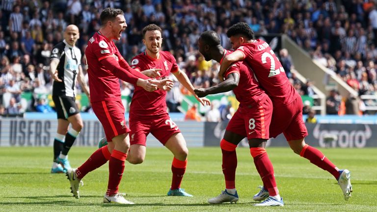 Liverpool&#39;s Naby Keita celebrates his opener