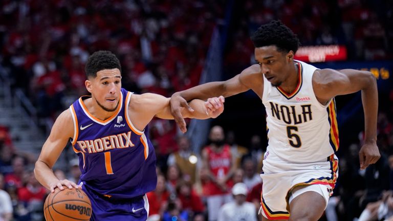 Highlights of the Phoenix Suns against the New Orleans Pelicans in Game 6 of the first round of playoffs in the NBA.