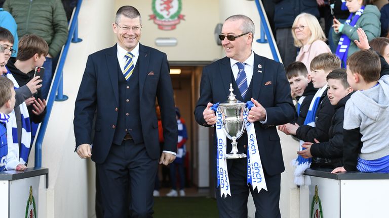 SPFL chief exec Neil Doncaster presented the trophy