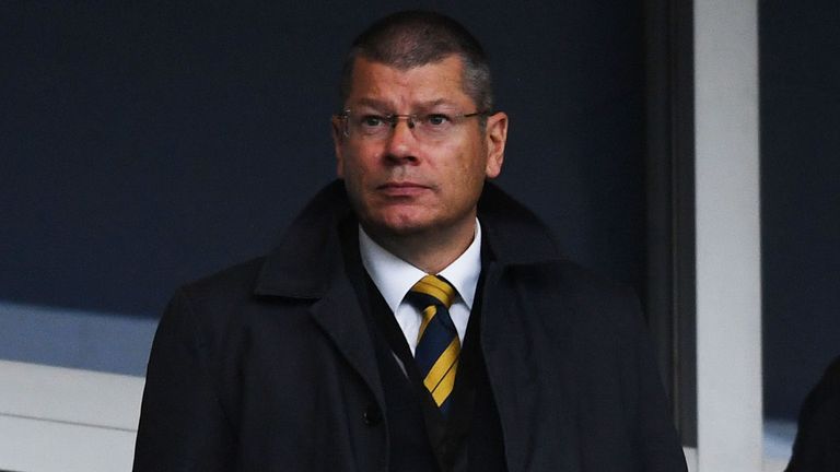 GLASGOW, SCOTLAND - OCTOBER 09: SPFL Chief Executuve Neil Doncaster during a FIFA World Cup Qualifier between Scotland and Israel at Hampden Park, on October 09 , 2021, in Glasgow, Scotland. (Photo by Craig Foy / SNS Group)