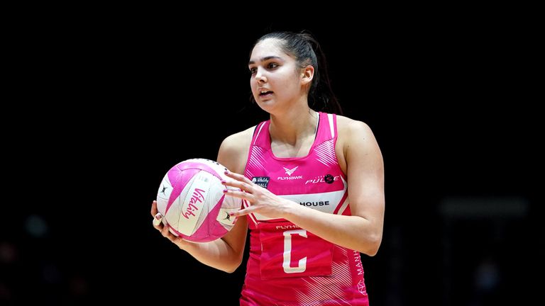 London Pulse's Ellie Rattu during the Vitality Netball Superleague matc