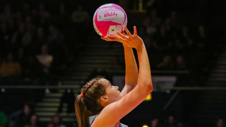 Highlights from the Vitality Netball Super League match between Leeds Rhinos and Surrey Storms.