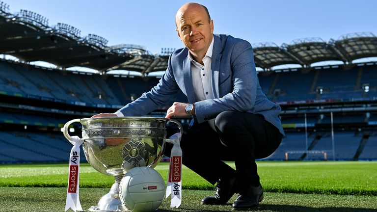 1 April 2022; Sky Sports announced their 2022 GAA Championship fixtures, along with an all-star panel of pundits and commentators for the season ahead. Pictured at the launch in Croke Park is pundit Peter Canavan. As part of the 2022 GAA schedule of fixtures, Sky Sports Arena will be the home of GAA, with a total of 20 games broadcasting on the channel ... 14 of which are exclusive to Sky Sports. Photo by Brendan Moran/Sportsfile 