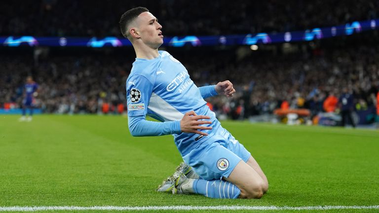 Phil Foden anotó el tercero del Manchester City ante el Real Madrid