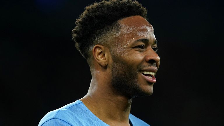 Raheem Sterling of Manchester City during the UEFA Champions League round of sixteen match at Etihad Stadium, Manchester.  Photo date: Wednesday, March 9, 2022.