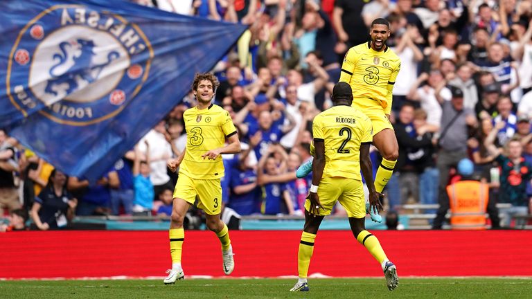 Chelsea&#39;s Ruben Loftus-Cheek celebrates scoring his sides first goal