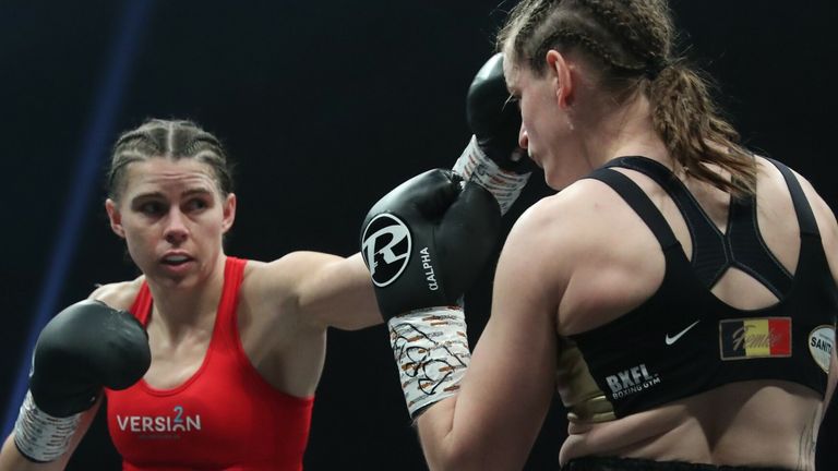 Savannah derriba a Femke Hermans para formar una confrontación contenciosa con Marshall Claressa Shields |  noticias de boxeo