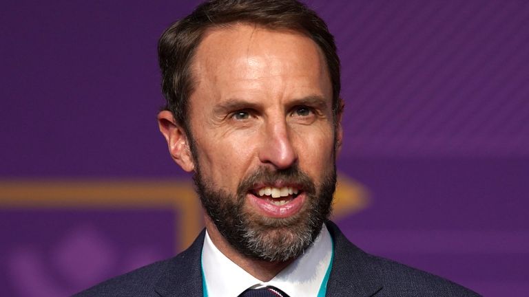 Gareth Southgate at Friday's World Cup draw