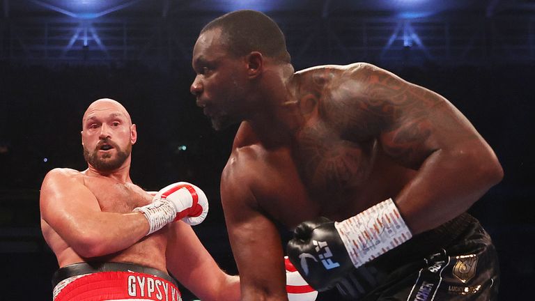 Dillian Whyte claims he was "illegally pushed" by Tyson Fury as their fight was stopped