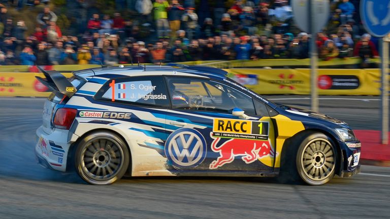 Volkswagen driver Sébastien Ogier (32/F) and his co-driver Julien Ingrassia (36/F) won the FIA World Rally Championship (WRC) for the fourth time with a victory at the Rally Spain. Round 11 of the season saw the French duo wrap up the title with two races still to come to be crowned world rally champions in the Volkswagen Polo R WRC for the fourth year in a row, having previously won in 2013, 2014 and 2015. (Daniel Roeseler/Volkswagen Motorsport GmbH via AP Images)