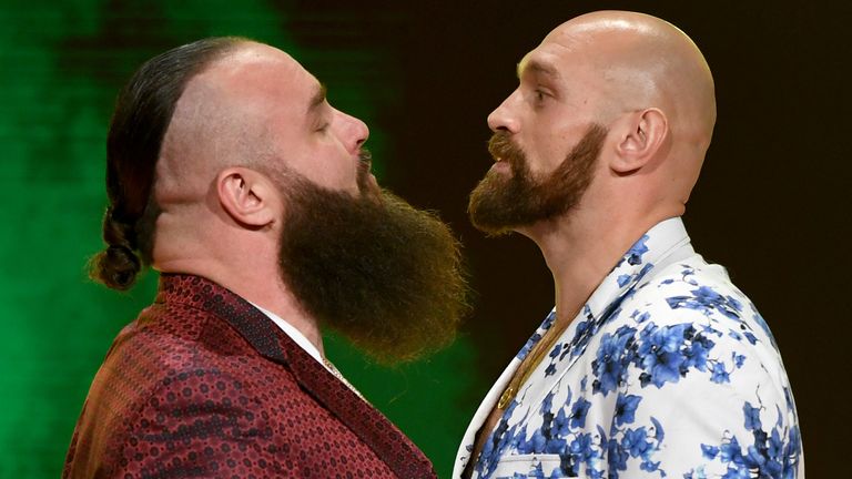 Tyson Fury and Braun Strowman, WWE (Getty Images)