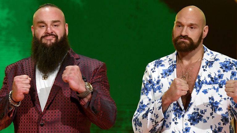 Braun Strowman and Tyson Fury, WWE (Getty Images)
