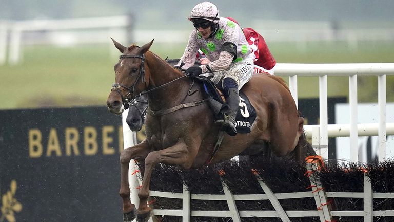 Vauban ridden by jockey Paul Townend on their way to winning the Ballymore Champion Four Year Old Hurdle on day five of the Punchestown Festival at Punchestown Racecourse in County Kildare, Ireland. Picture date: Saturday April 30, 2022.