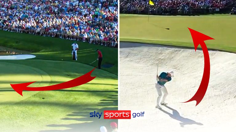 Rory McIlroy produced a fabulous bunker shot at Augusta but was it better than Tiger Woods' chip in 2005? 