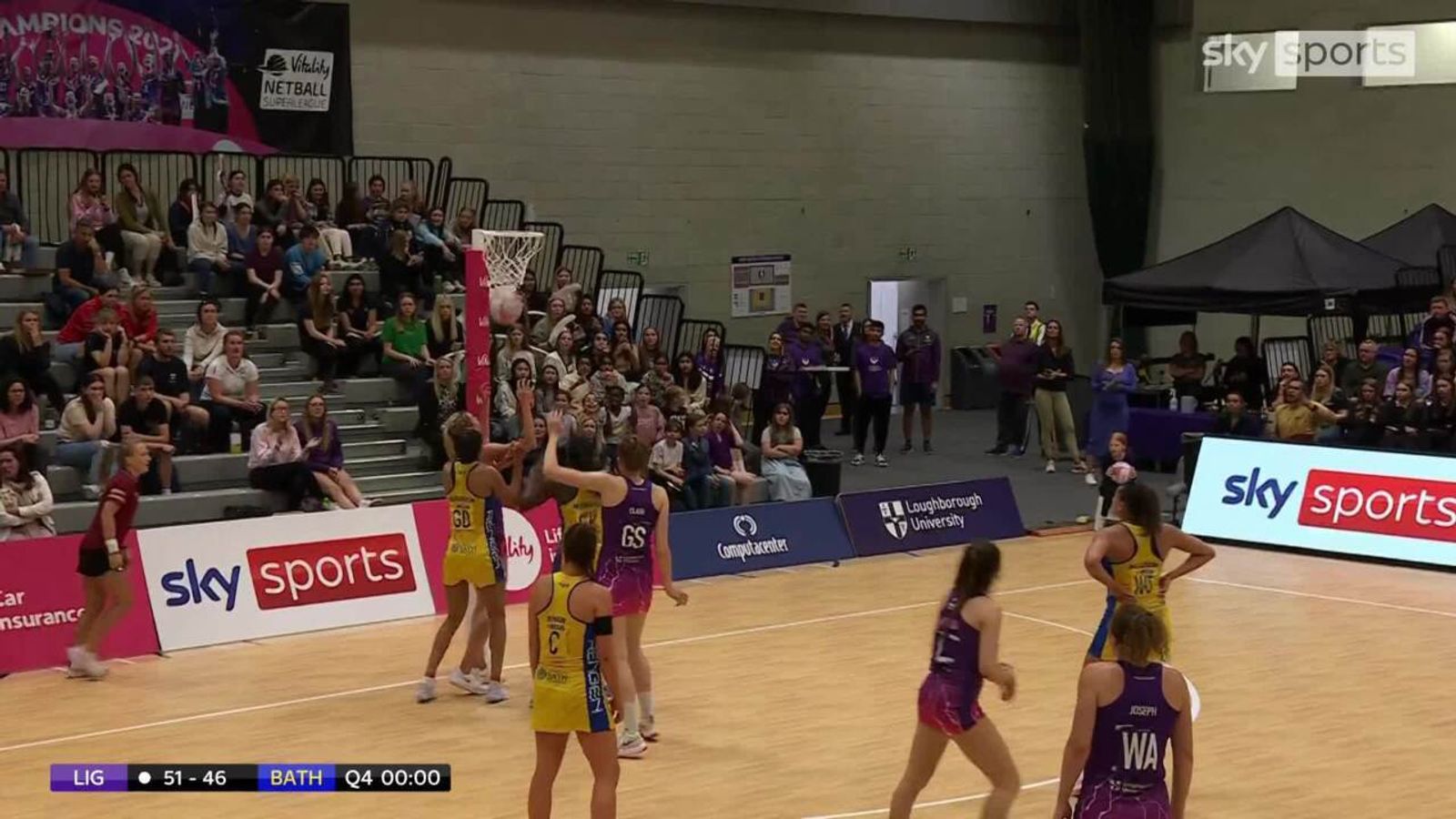 Loughborough Lightning 5246 Team Bath Vitality Netball Superleague