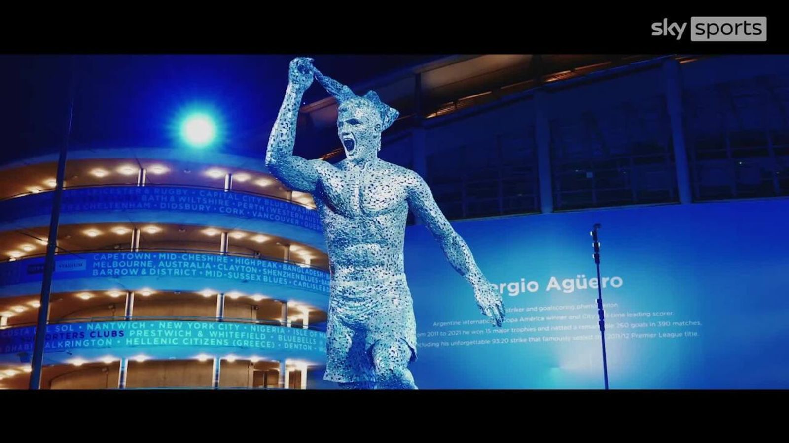 Sergio Aguero: Man City unveil statue of striker on 10th anniversary of ...