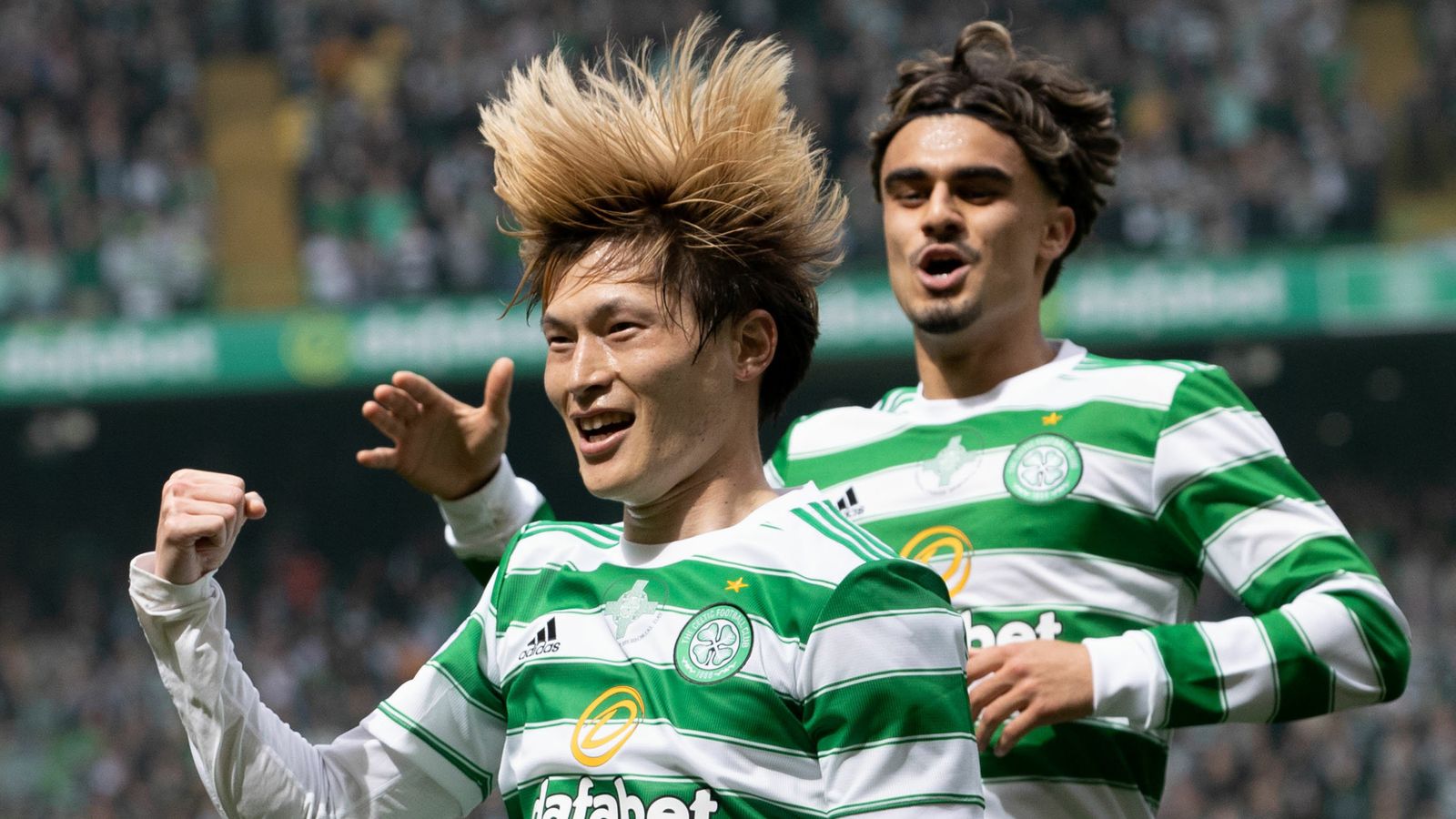 Celtic 6-0 Motherwell Kyogo Furuhashi and Giorgos Giakoumakis score twice as Scottish champions turn on style Football News Sky Sports