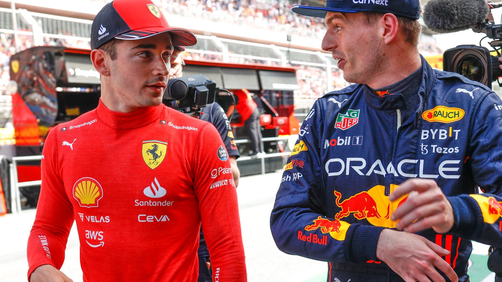 Spanish Grand Prix: Live updates from the race as Charles Leclerc starts on pole from title rival Max Verstappen