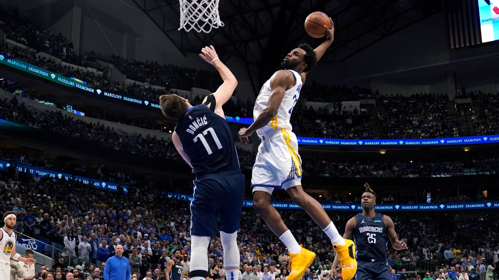 Andrew Wiggins posterizes Luka Doncic with MASSIVE dunk! NBA News