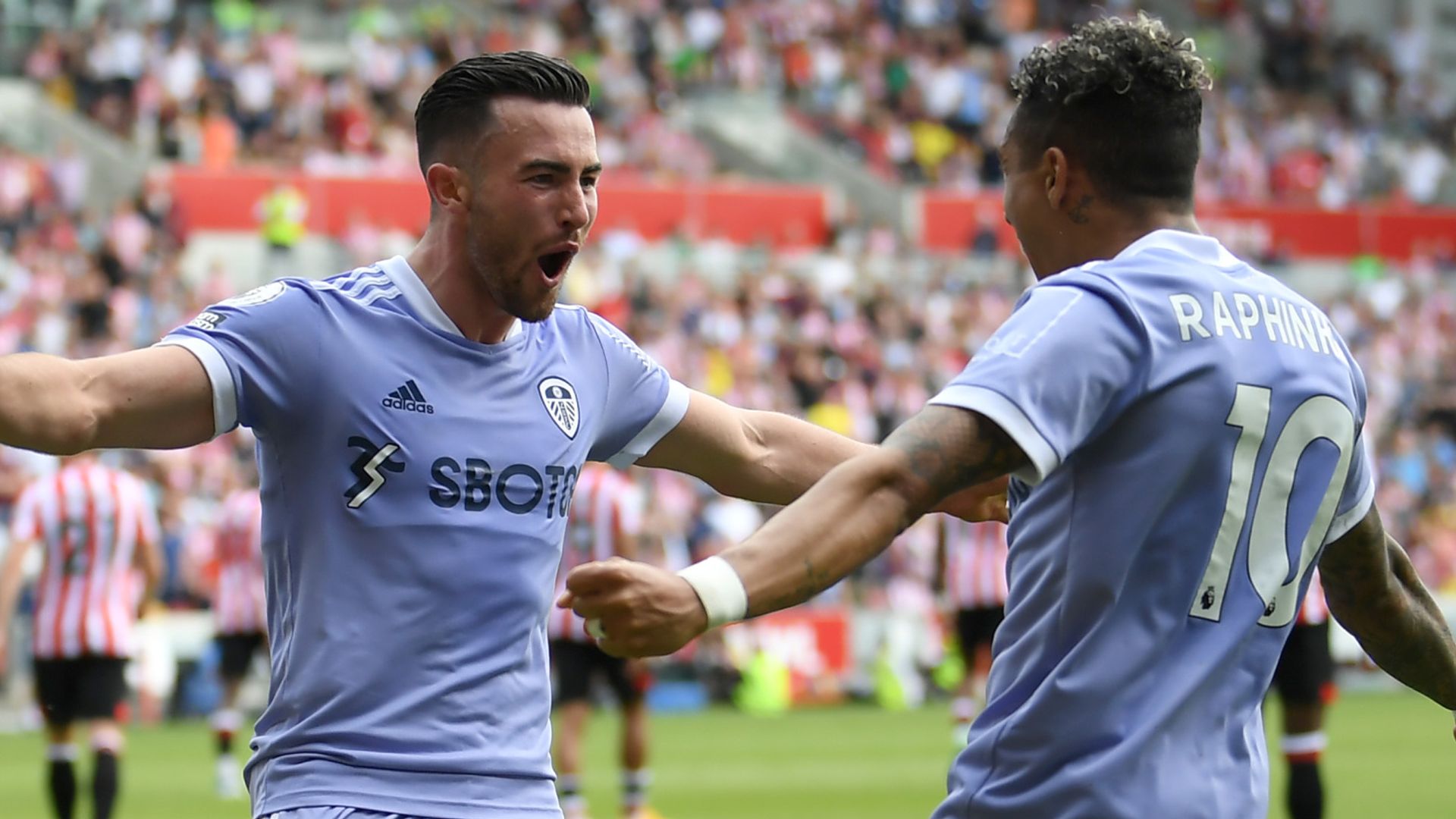 Leeds celebrate survival after last-minute Harrison winner