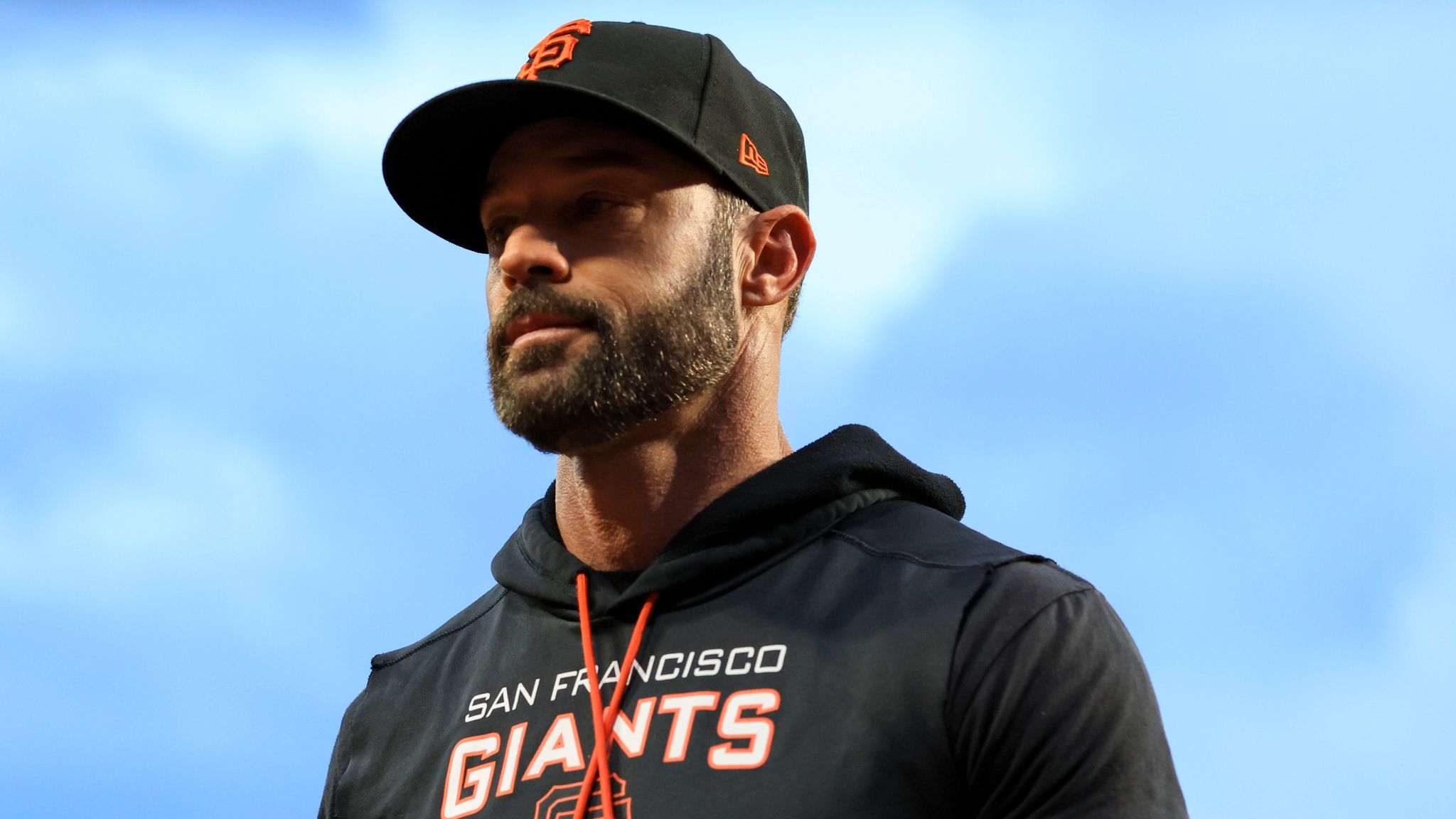Gabe Kapler of the San Francisco Giants looks on during Game 1 of the  Photo d'actualité - Getty Images