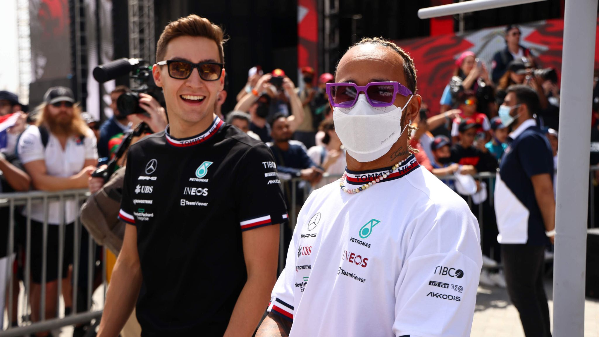 George Russell 'coping better' than Lewis Hamilton? Mercedes say