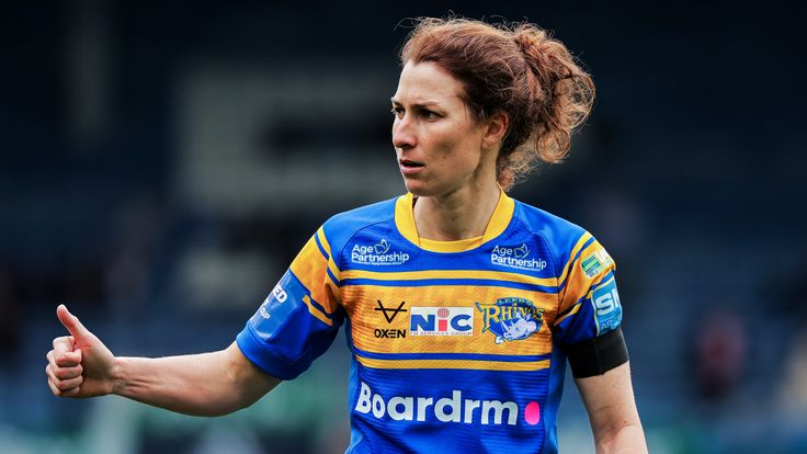 Picture by Alex Whitehead/SWpix.com - 07/05/2022 - Rugby League - Betfred Women’s Challenge Cup Final - Leeds Rhinos v St Helens - Elland Road, Leeds, England - Leeds’ Courtney Winfield-Hill.