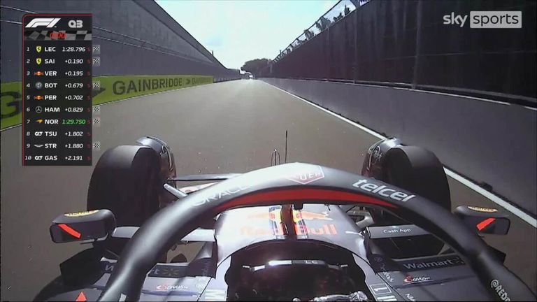 Charles Leclerc logra la pole position en el GP de Miami con su compañero de equipo Carlos Sainz detrás en segundo lugar.  El error de Max Verstappen resulta costoso en su vuelta rápida