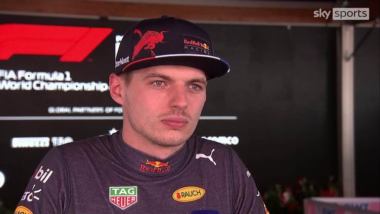 Max Verstappen is pleased after qualifying for the second time in his Red Bull, but admits it will be tough to beat title rival Charles Leclerc to win Sunday's race