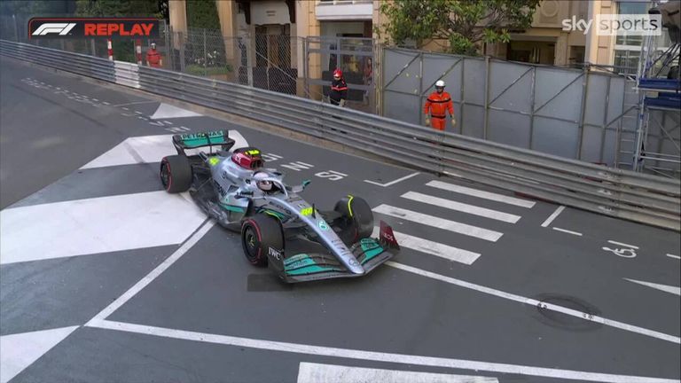 Hamilton locked up twice to join a growing list of drivers who have slid off the track in practice ahead of the Monaco Grand Prix.