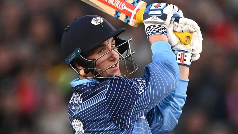 A look at some of the best shots from Harry Brook's innings of 72 against Lancashire Lightning in the Vitality Blast group stages