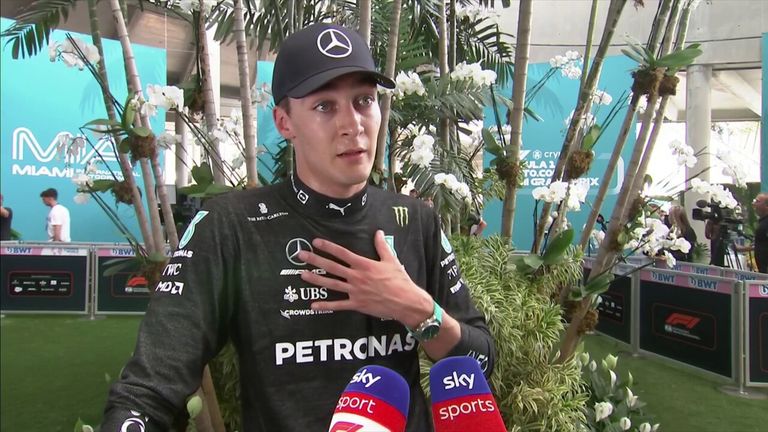 George Russell says the flip-flopping performance of his Mercedes 'really doesn't make a lot of sense'