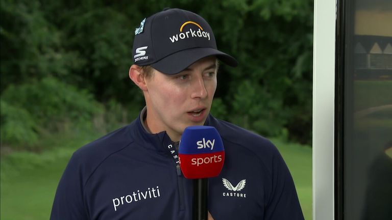 Matt Fitzpatrick estaba de buen humor después de que un 67 en la tercera ronda lo dejara seis bajo par en el torneo.