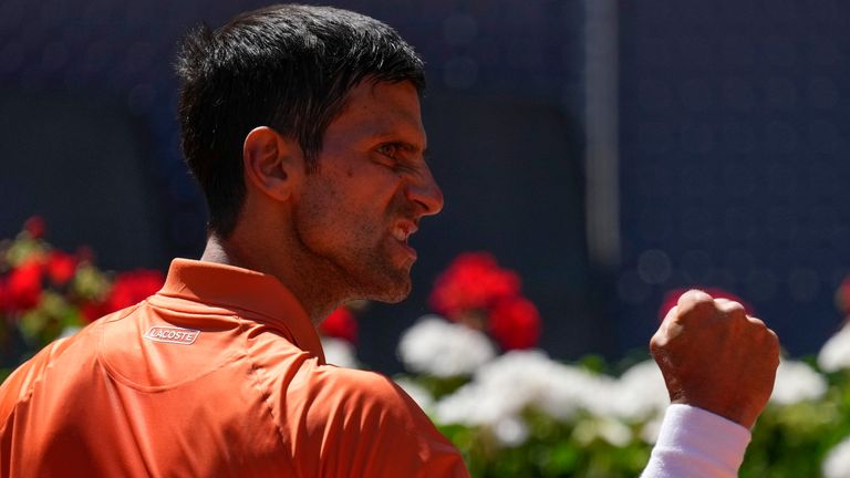 Novak Djokovic reached the semi-finals of the Madrid Open after seeing off Hubert Hurkacz