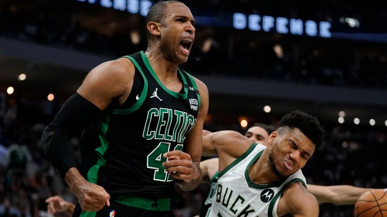 Al Horford was given a technical foul for elbowing Giannis Antetokounmpo after dunking on him during the Celtics' Game 4 win over the Bucks