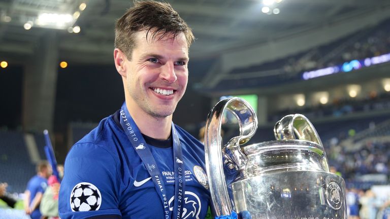 Cesar Azpilicueta after Chelsea's 2021 Champions League win