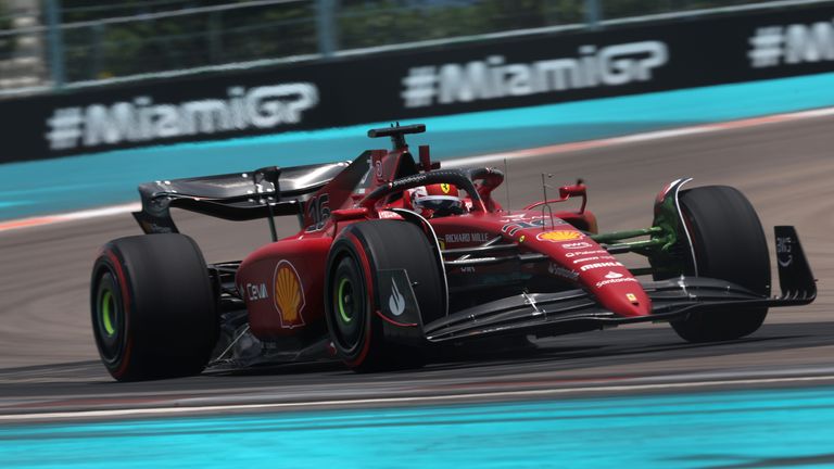 Miami GP Qualifying: Charles Leclerc on pole ahead of Carlos Sainz and Max Verstappen, Mercedes struggle