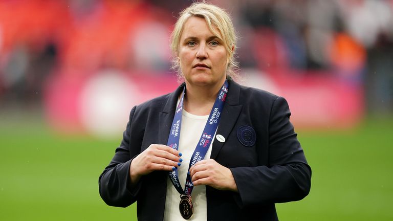 Emma Hayes with her FA Cup winners' medal