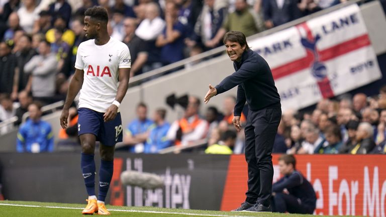 Antonio Conte gees up his Tottenham team as they play Burnley