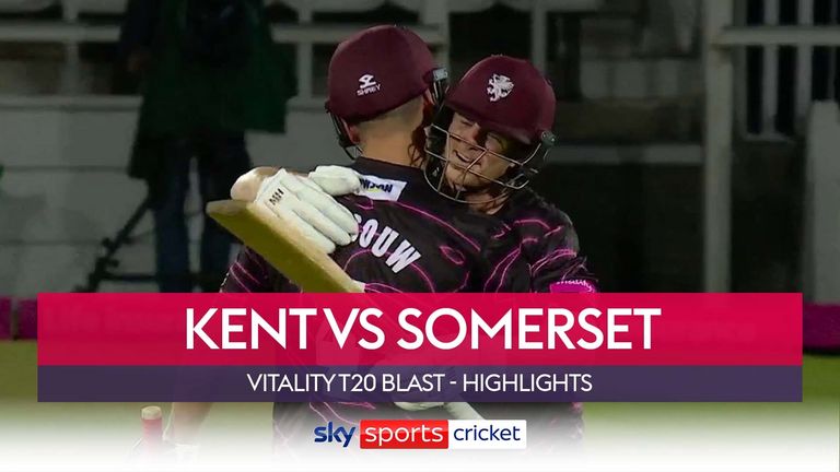 Rilee Rossouw aplastó 81 de solo 54 bolas cuando Somerset derrotó a los campeones defensores de Vitality Blast Kent por ocho terrenos