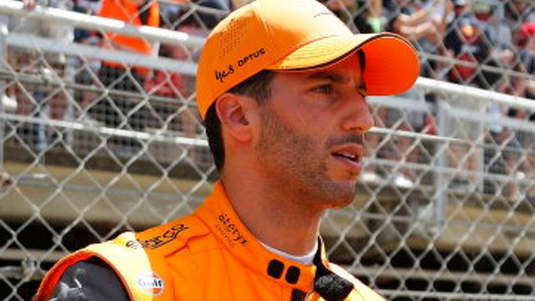 Daniel Ricciardo, McLaren, on the grid during the Spanish GP 