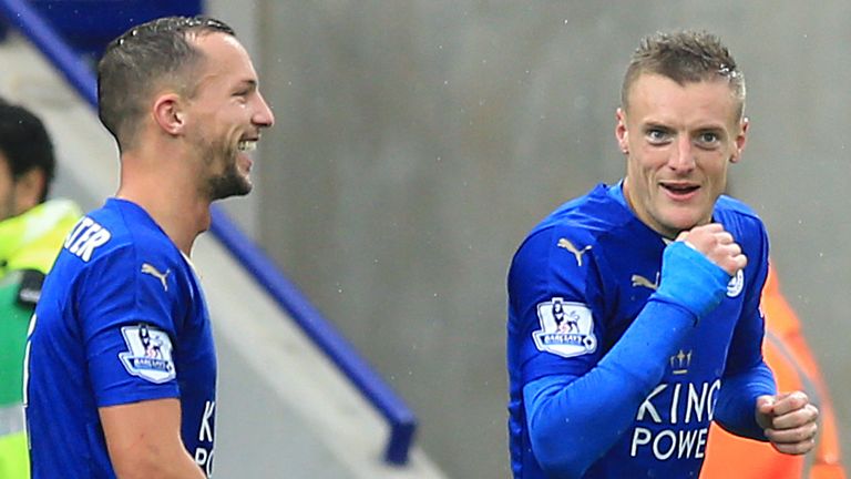 Danny Drinkwater (left) was Jamie Vardy's team-mate at Leicester
